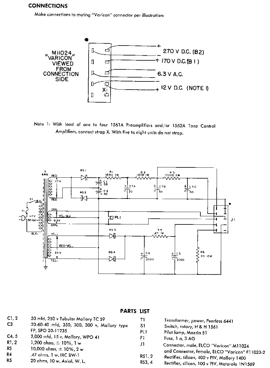 Vintage Altec 1564A Power Supply