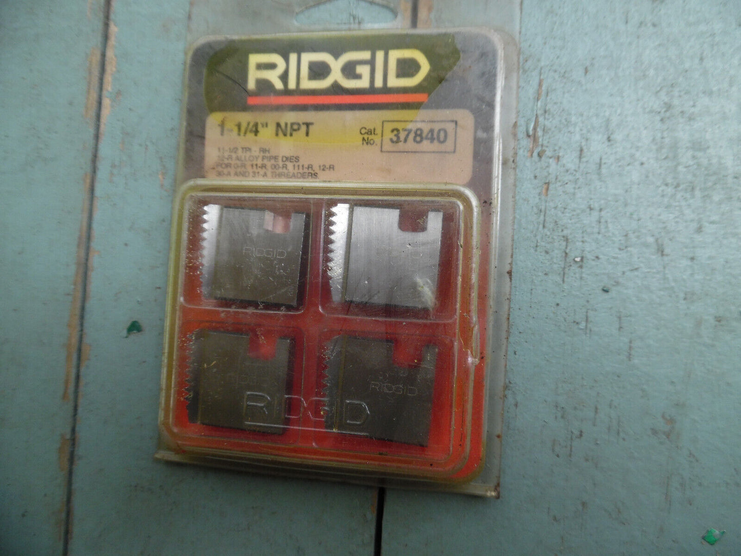 1-1/4"-11-1/2 12R NPT Ridgid 37840 Alloy Pipe Threading Dies Set of 4 USA