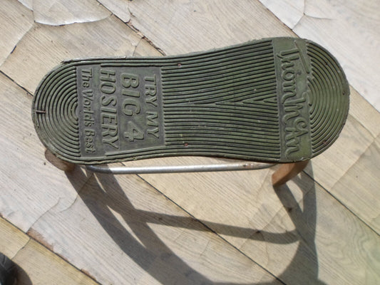 Vintage Thom McAn Advertising Store Salesman Footrest Foot Rest Hosiery