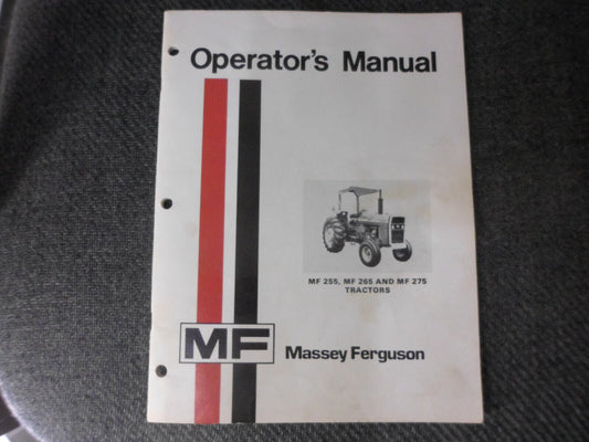 1979 MASSEY-FERGUSON MF 255 265 275 MF255 MF265 MF275 TRACTOR OPERATORS MANUAL