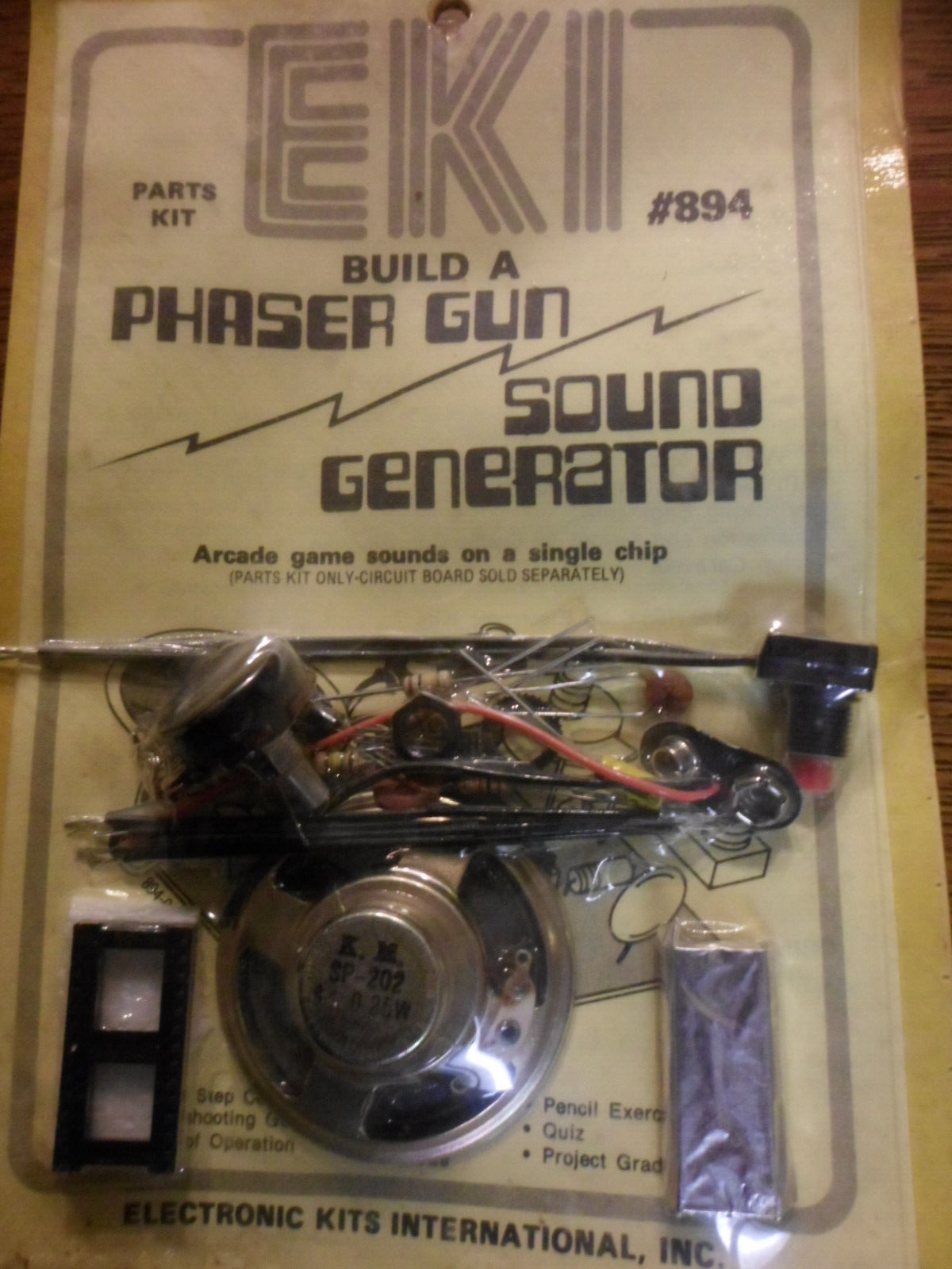 Vintage EKI Phaser Gun Sound Generator Tone  Science Fair Electronic Project Kit
