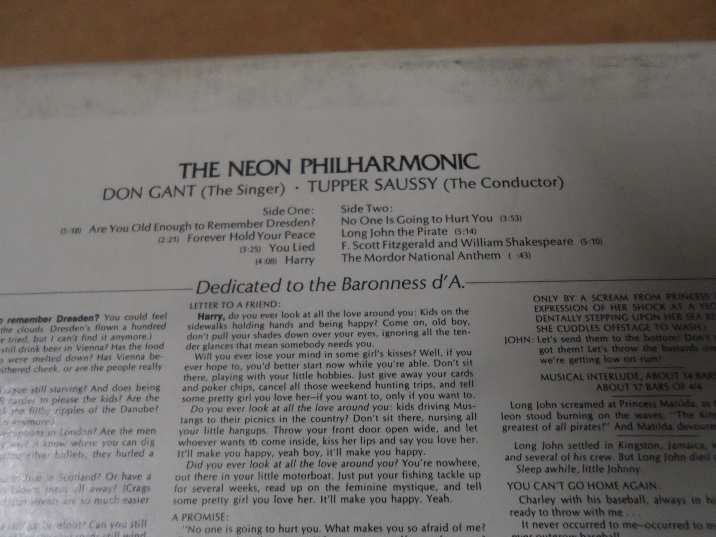 The Neon Philharmonic Don Gant Warner Bros 4 Track 3 3/4 IPS Reel to Reel