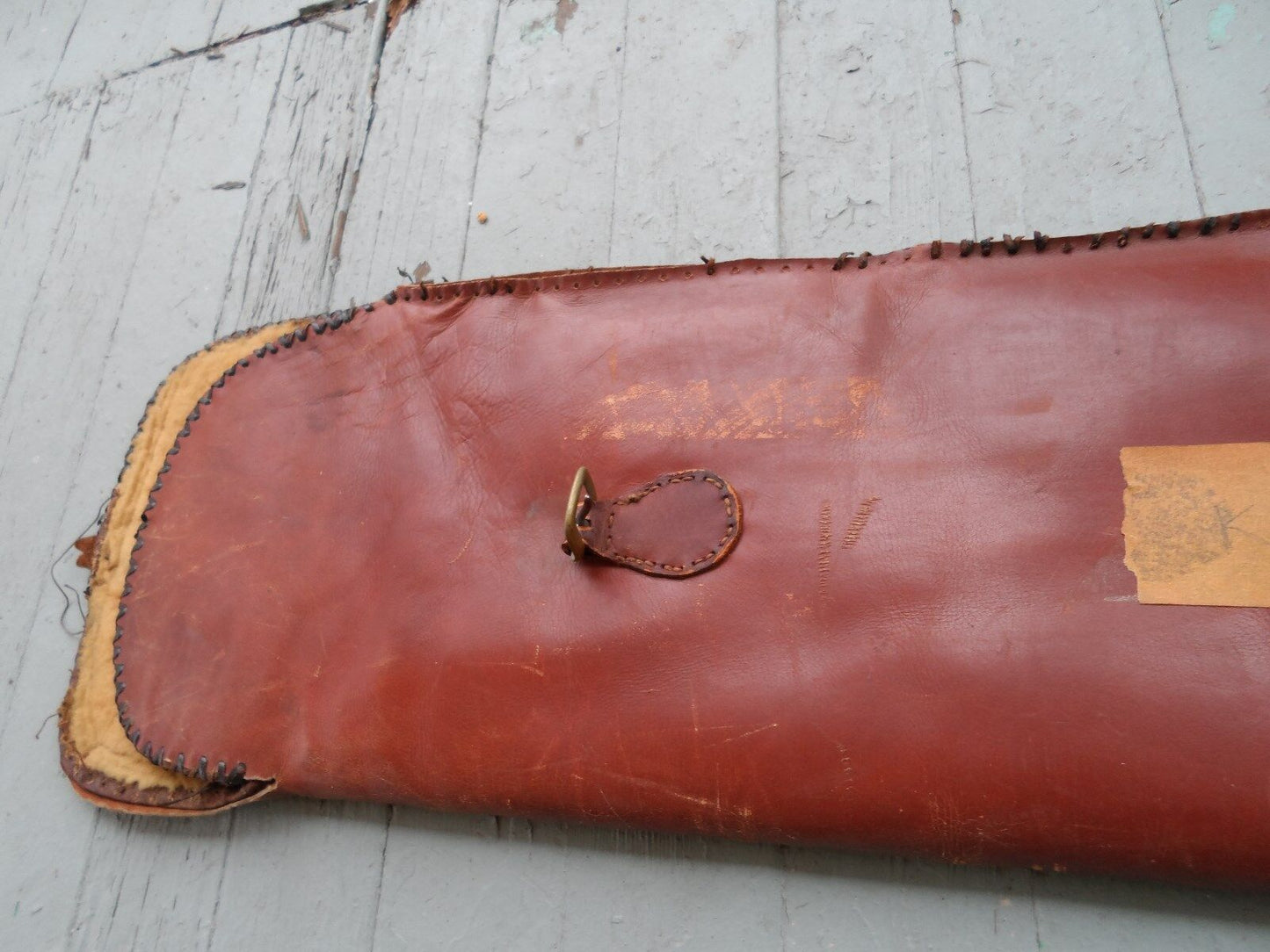 Vintage Early 48" All Leather Leather Shotgun Rifle Carbine Case