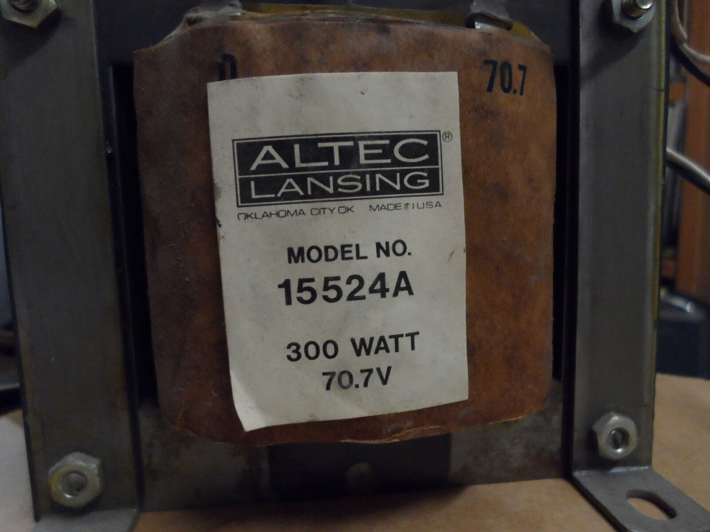 Vintage Altec Lansing Model 15524A 300 Watt Transformer