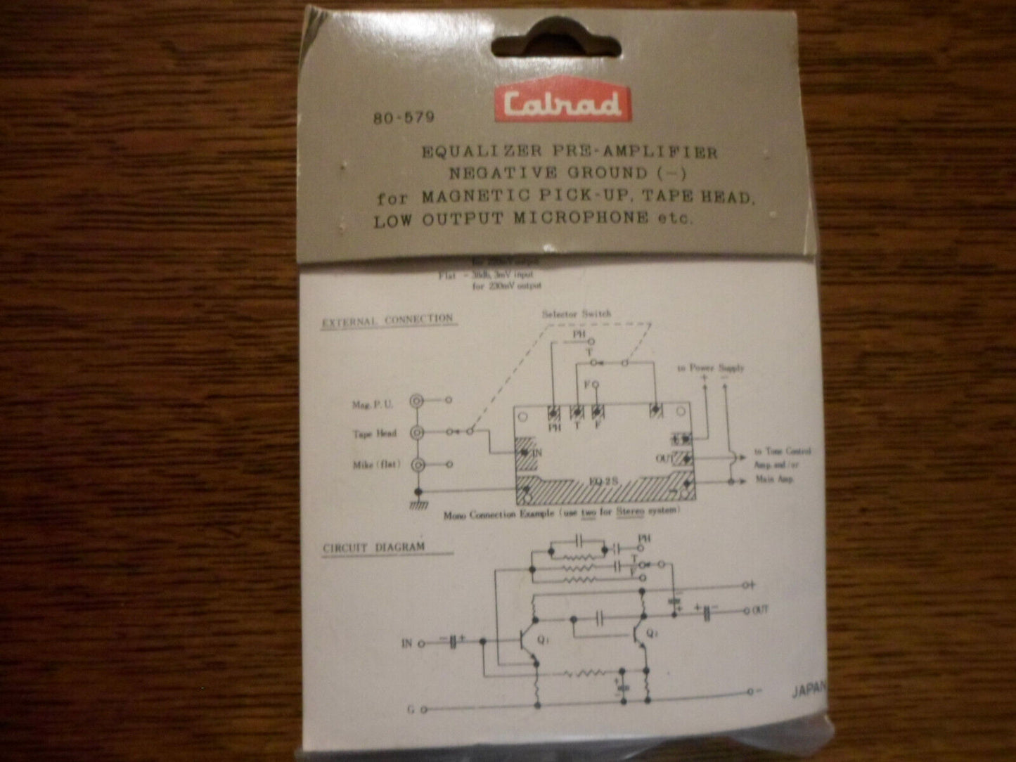 Vintage NOS Microphone Equalizer Pre-amp Amplifier Science Fair Electronic Kit