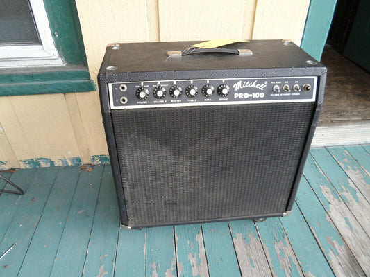 1970s Mitchell Pro-100 Vintage 100 Watt Tube Guitar 1x12 Combo Amp Boogie Mark I