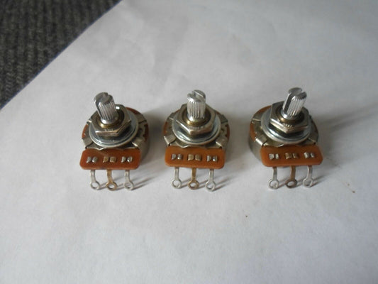 Vintage NOS 1969 Fender Stratocaster Matched Set 250k Potentiometers #2