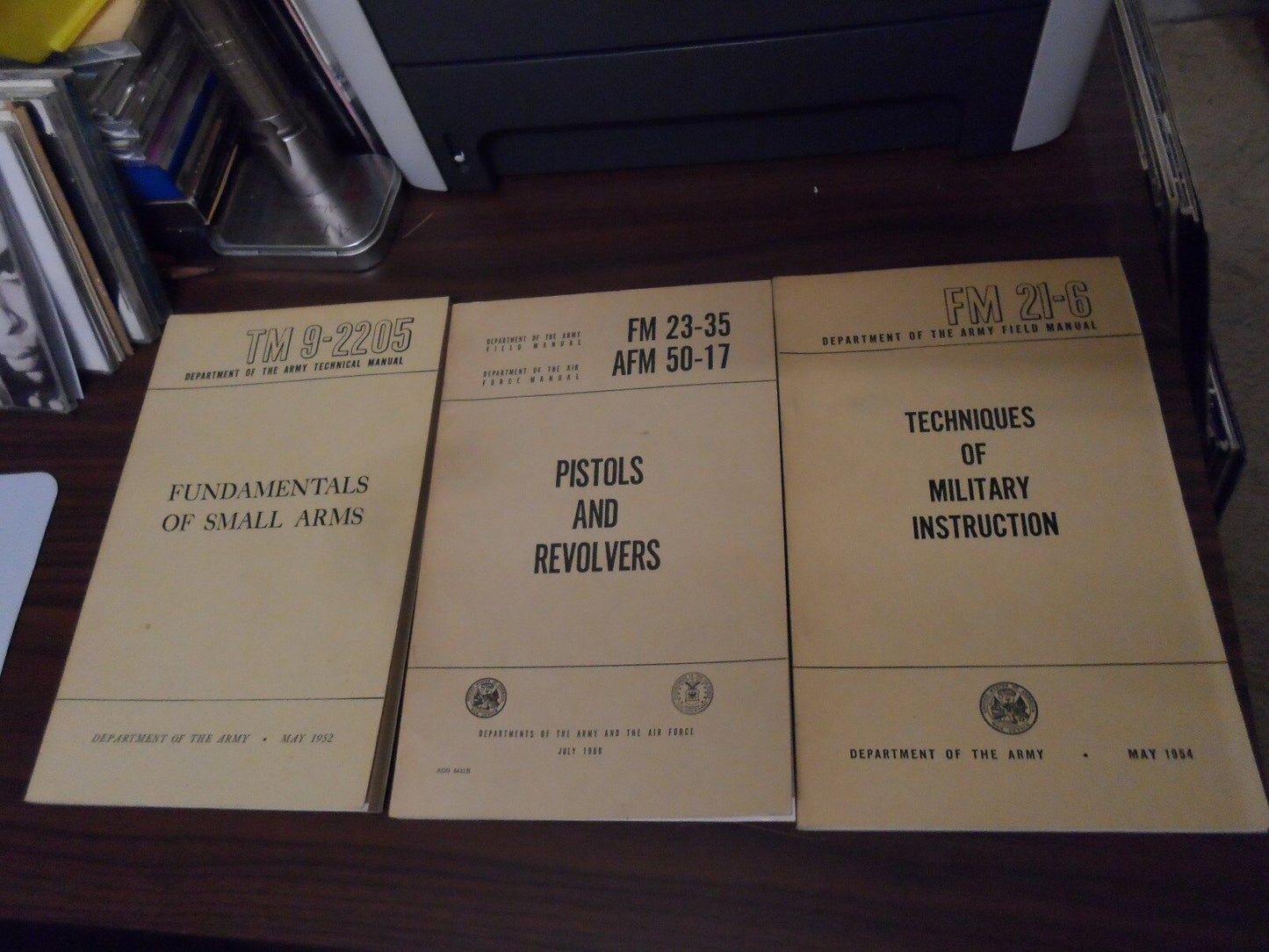 Vintage United States Field Manual Pistol Revolver Programs Authentic Original