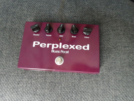 Vintage Rare Blues Pearl Perplexed Guitar Distortion Effect Pedal Plexi Tone