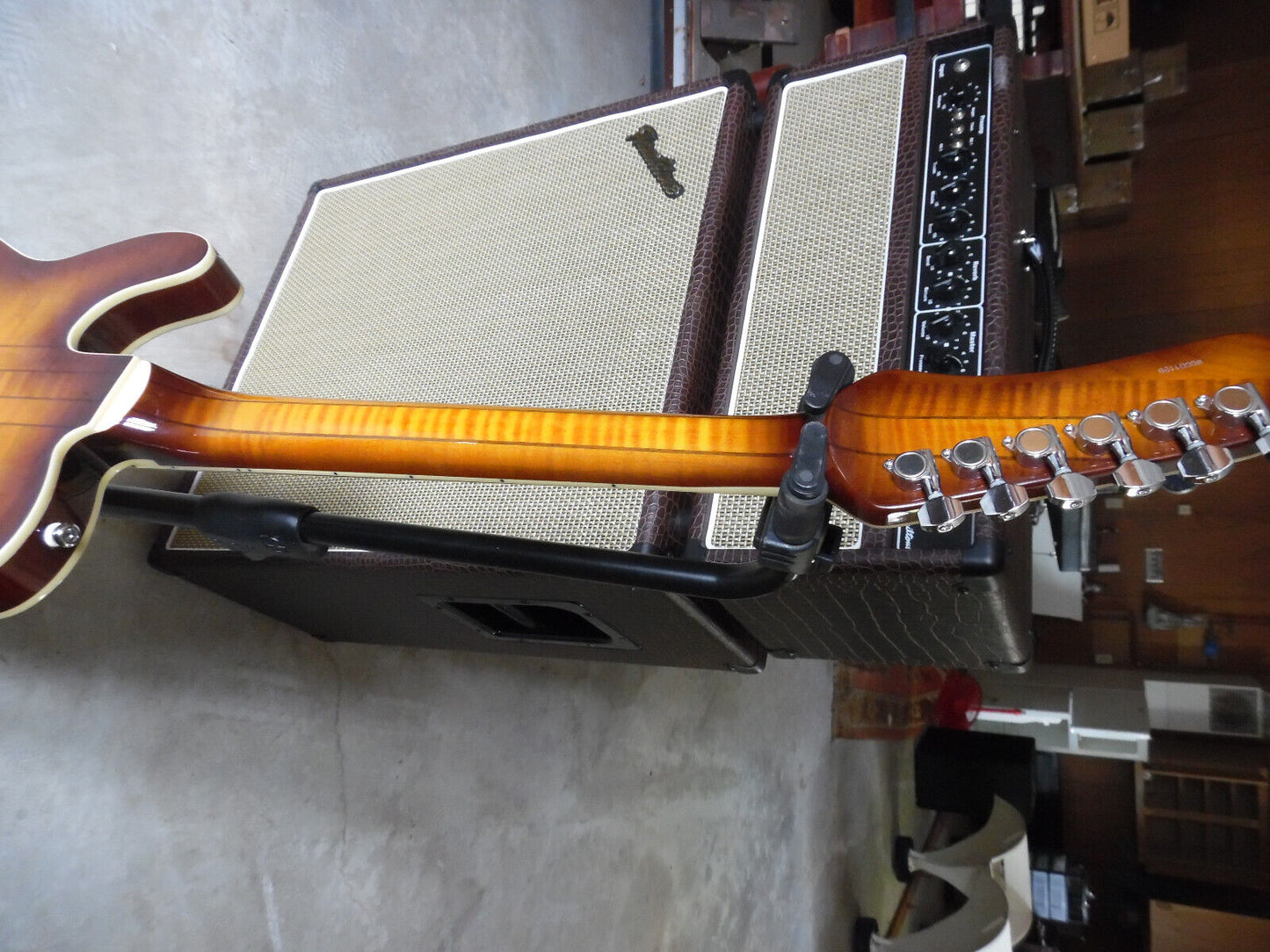 Hamiltone " Curly Maple " T Caster style Ltd Edition Neck Through Body Guitar