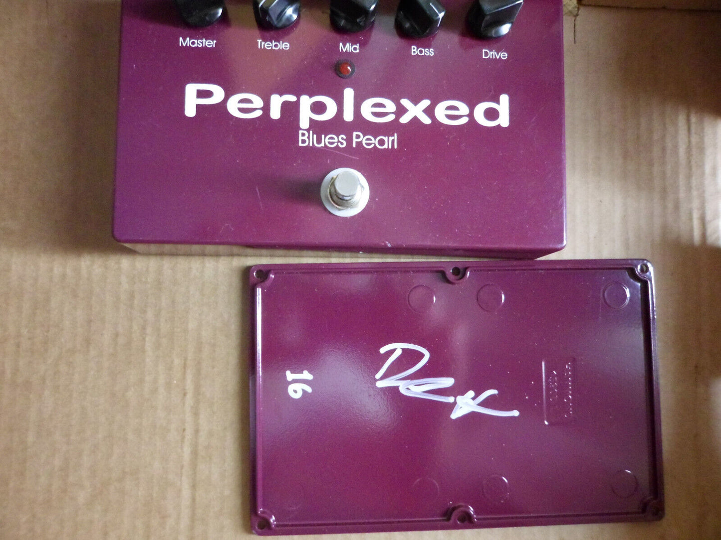 Vintage Rare Blues Pearl Perplexed Guitar Distortion Effect Pedal Plexi Tone
