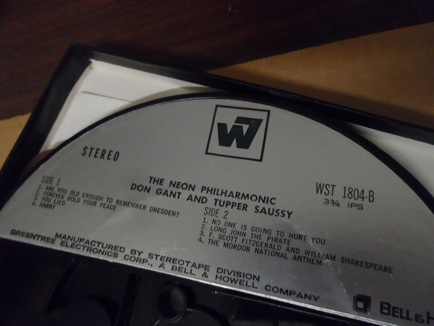 The Neon Philharmonic Don Gant Warner Bros 4 Track 3 3/4 IPS Reel to Reel