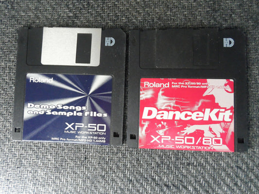 Your Choice of Roland XP50 Floppy Disc Factory Demo Songs Sample files Dance Kit