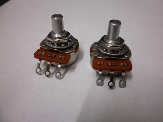 Vintage matched set of 1968 250K Stackpole pots for Telecaster P Bass