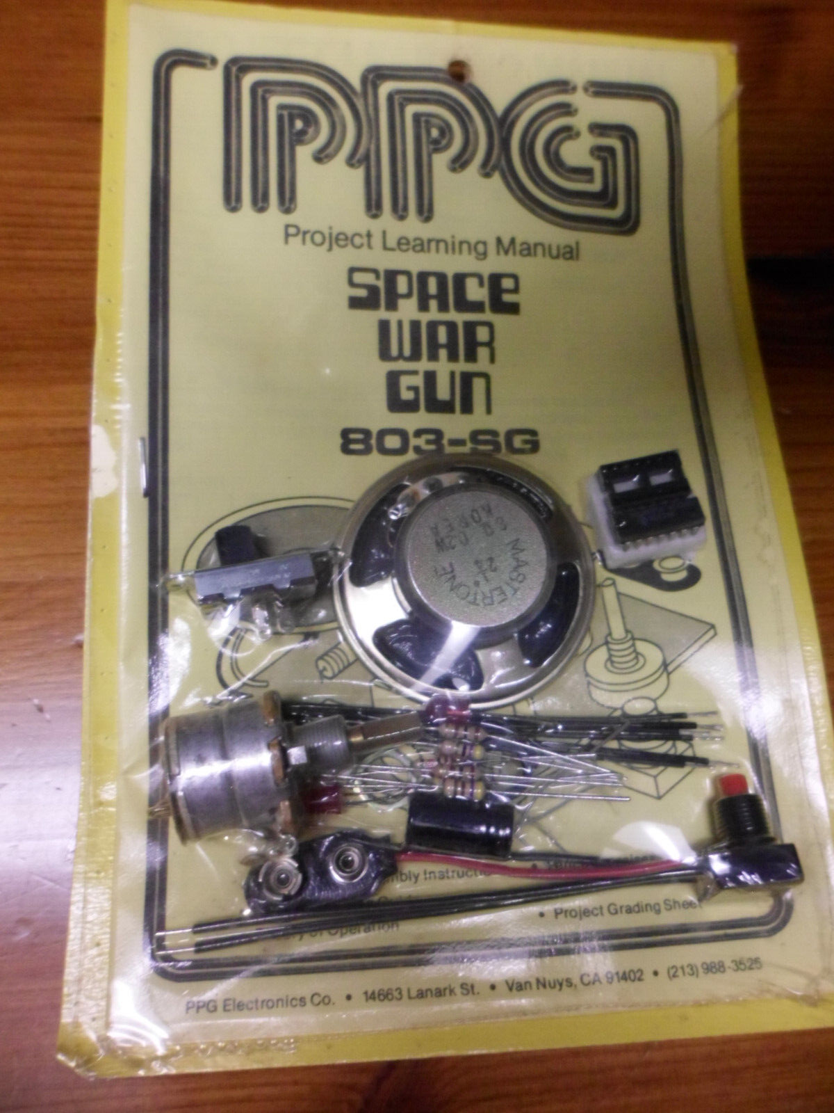 Vintage PPG Space War Gun Tone Sounds Science Fair Electronic Project Kit