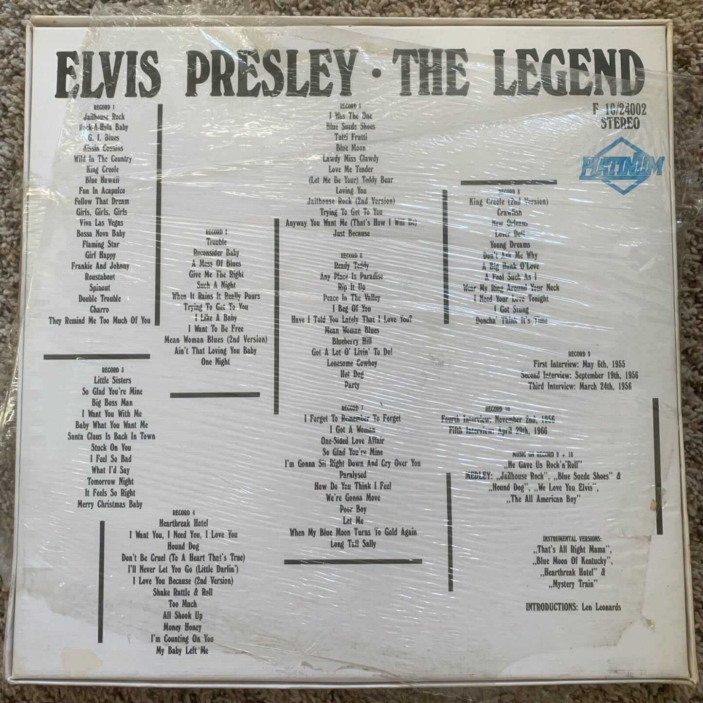 Elvis Presley – The Legend vinyl SEALED 10 LP box set