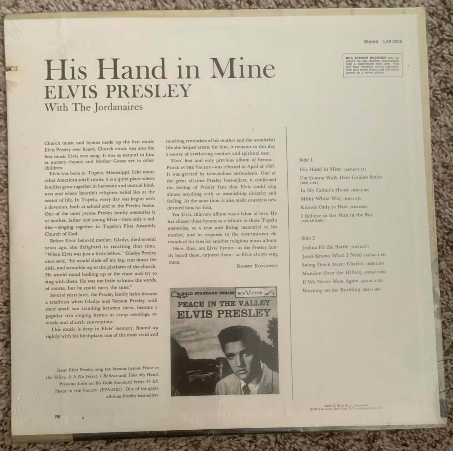 Elvis Presley - His Hand In Mine - SEALED LP lsp-2328