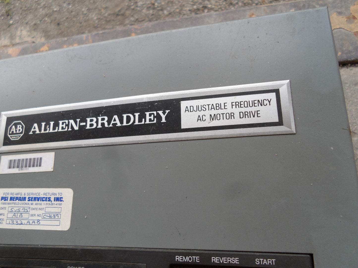 Allen Bradley Adjustable Frequency AC Motor Drive