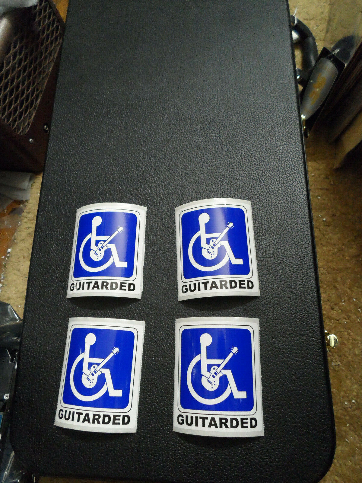 4 - NEW Guitar Case Guitarded Stickers