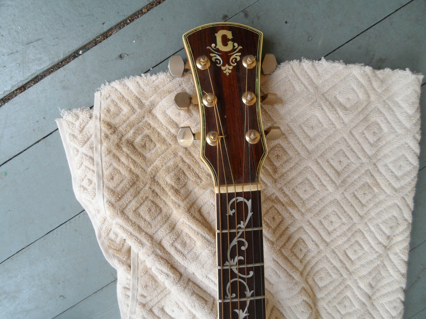 Vintage Conn Acoustic Guitar F-35 Rosewood One of a Kind Tree of Life Repair