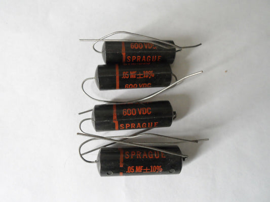 4 Vintage NOS Sprague Black Beauty Tone Capacitors .05 / 600v Guitar Amp