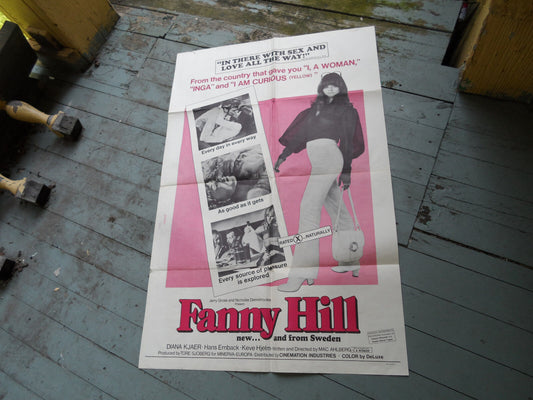 Vintage Original Fanny Hill Explicit Movie Poster 27x41