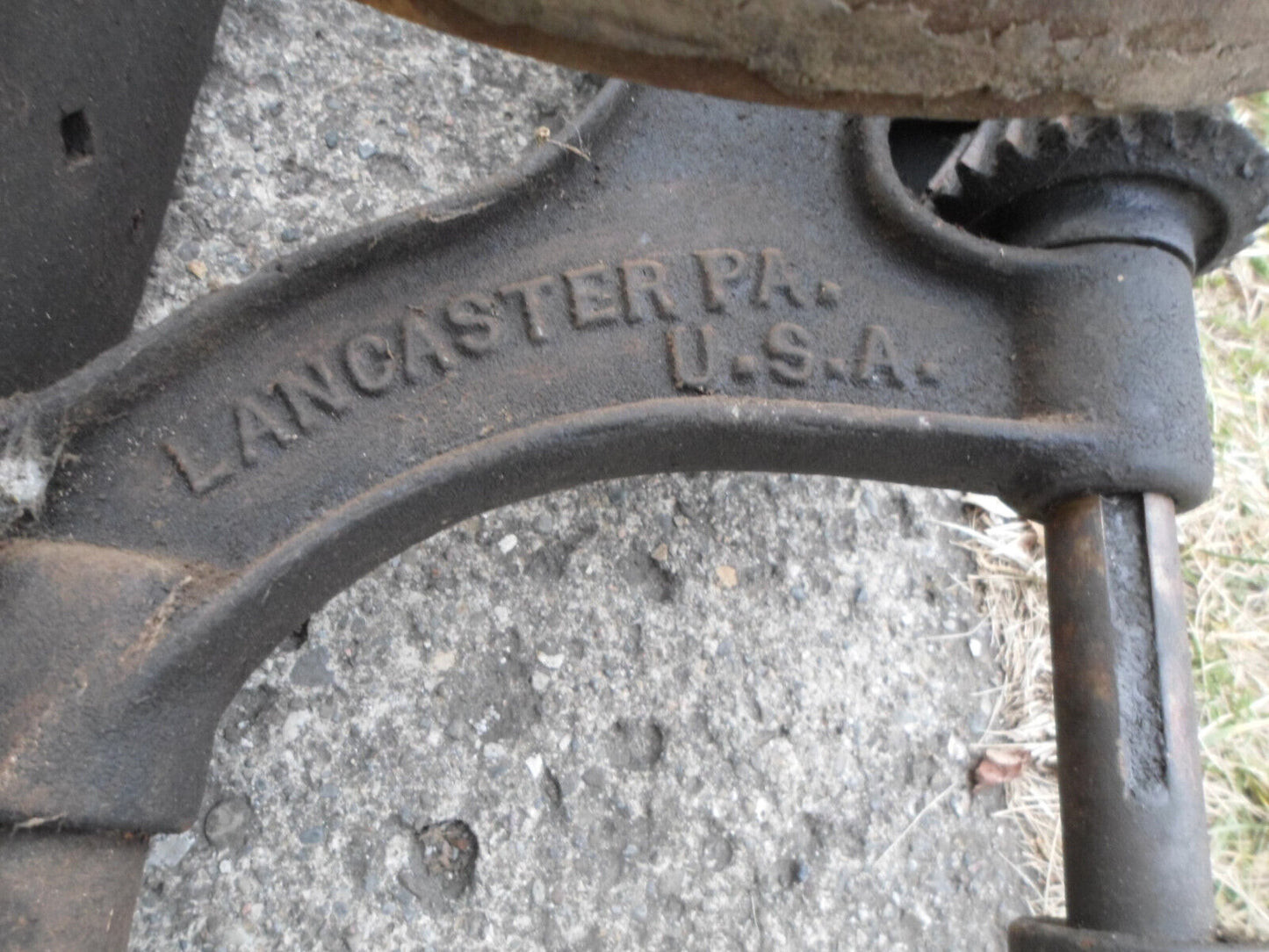 Antique Belt Drive Barn Beam Post Auger Drill Boring Vintage Champion Lancaster