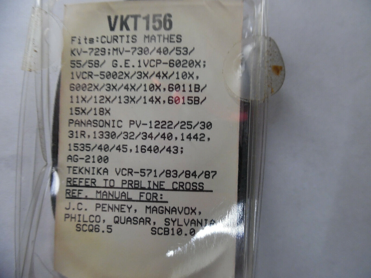 PANASONIC PV-1222 PV-1330 PV-1535 PV-1640 and others Belt Kit PRB VKT156