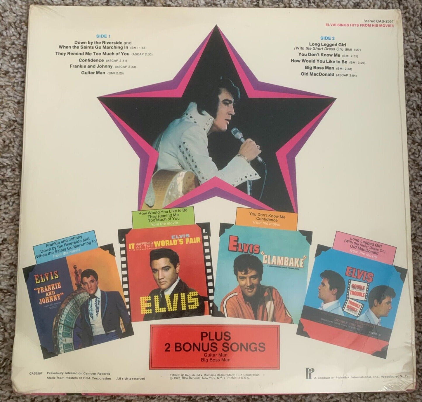 Elvis Presley – Elvis Sings Hits From His Movies SEALED LP album