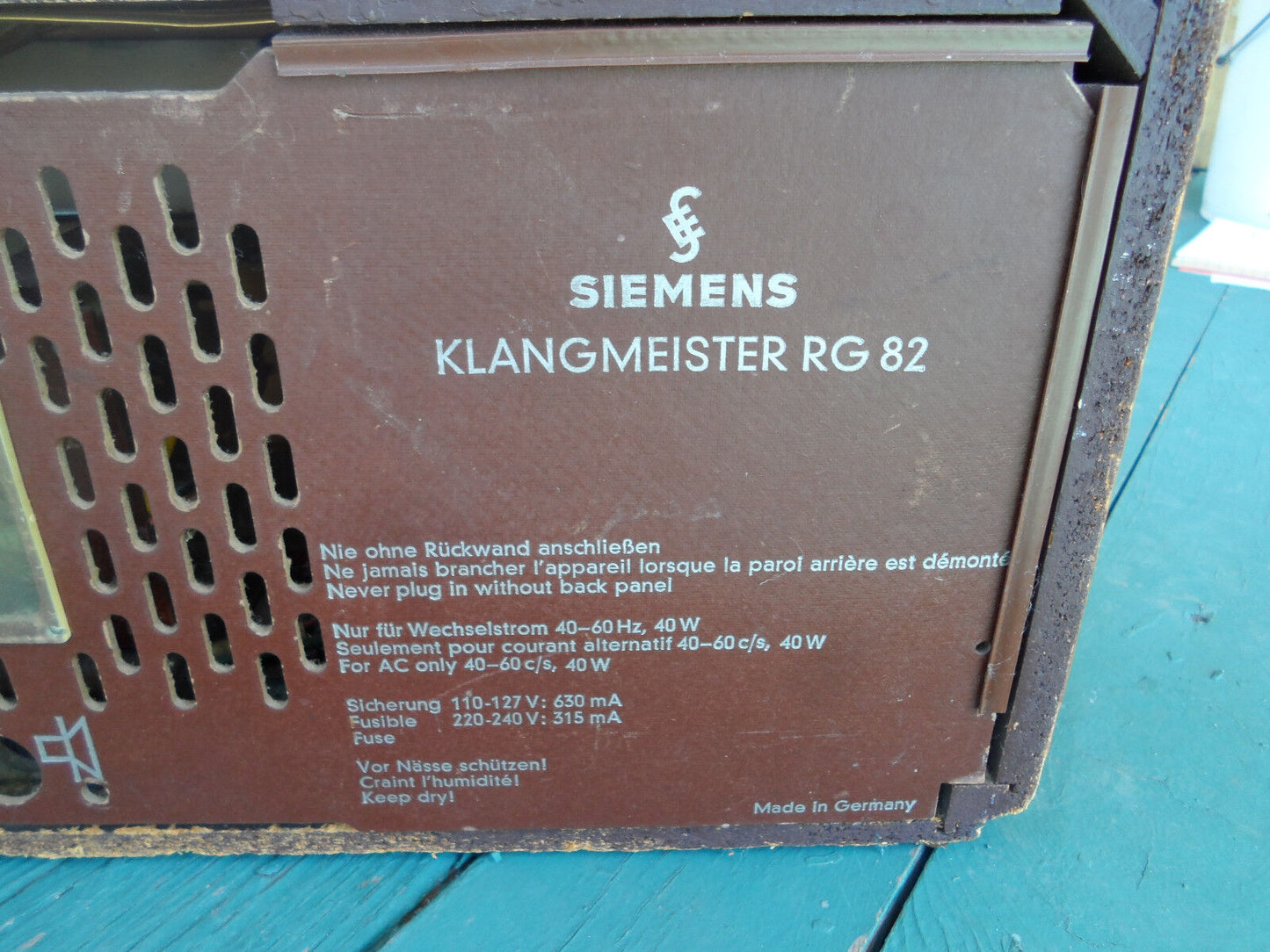 Vintage Siemens Klangmeister RG 82