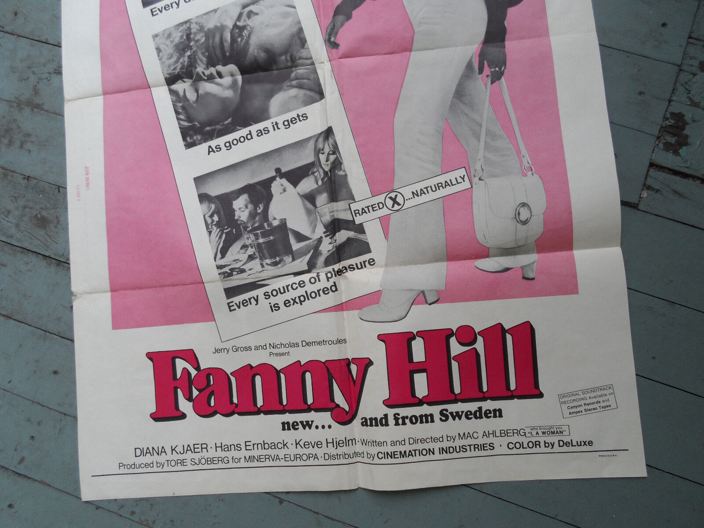 Vintage Original Fanny Hill Explicit Movie Poster 27x41