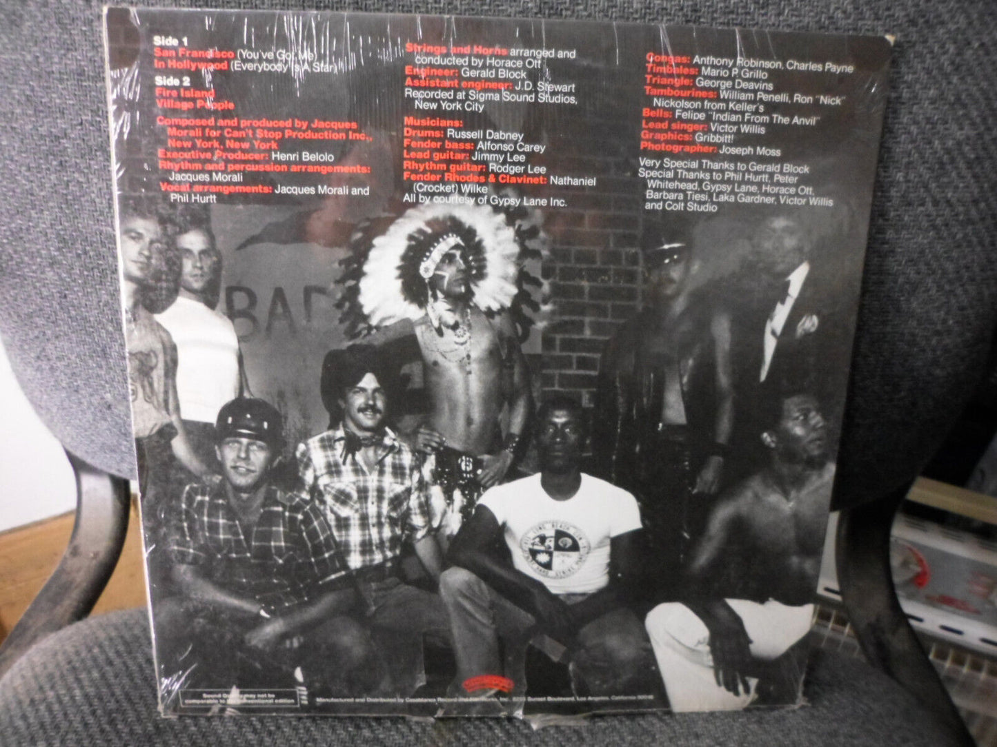 VILLAGE PEOLPE 1978 Sealed Picture Disc Record Album LP