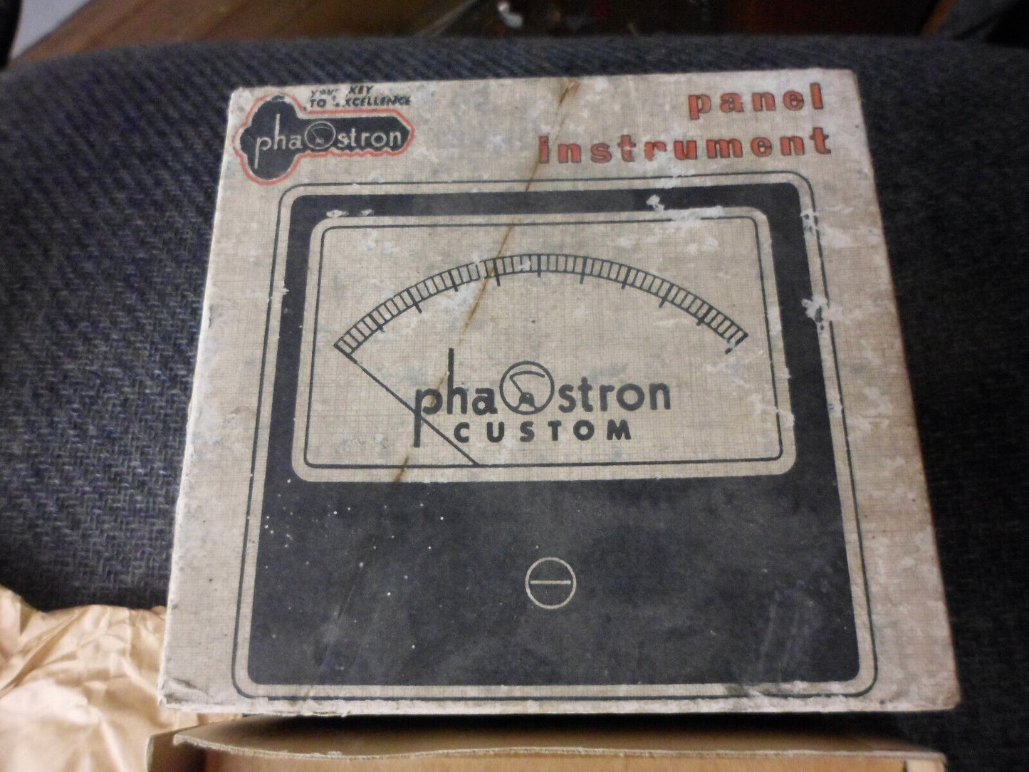 Vintage Phastron Large scale VU meter in excellent condition w/ box NOS NIB