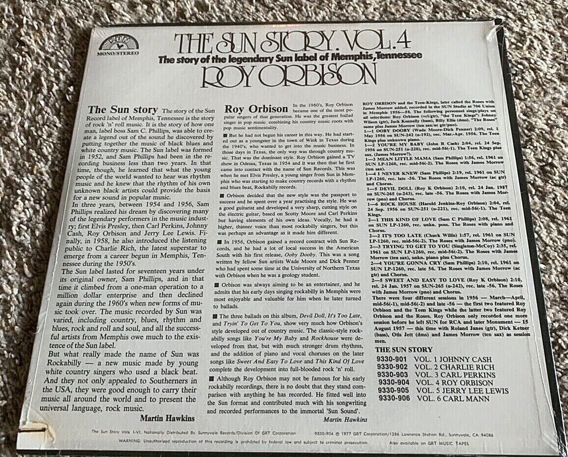 Roy Orbison – The Sun Story Vol.4 - SEALED LP album