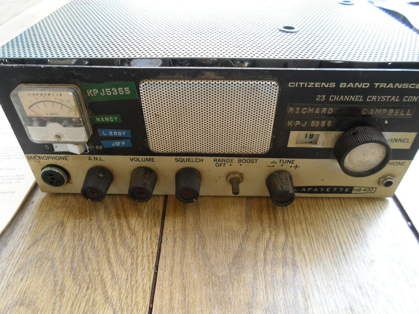 Lafayette Model HB-400 Vintage Tube 23 Channel CB Radio Transceiver untested