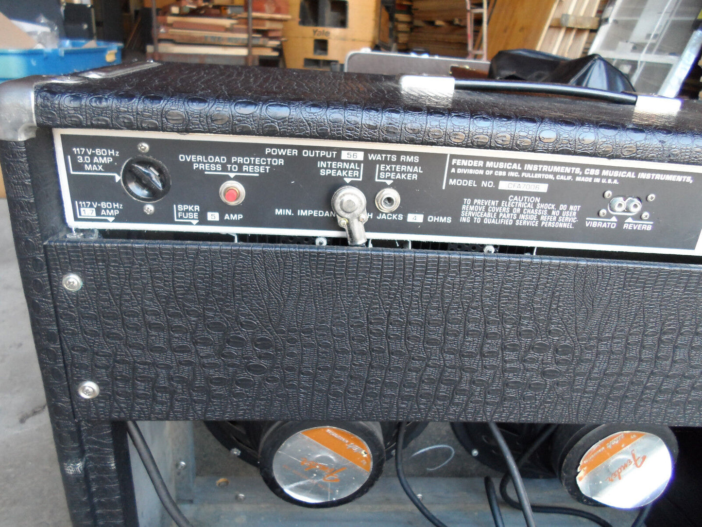 Vintage 1969  Fender Scorpio Alligator Tolex Amplifier