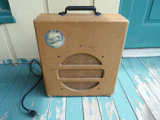 1940 National Dobro Corp Model 75 Vintage Tube Guitar Amplifier Tweed 1x12, 6L6