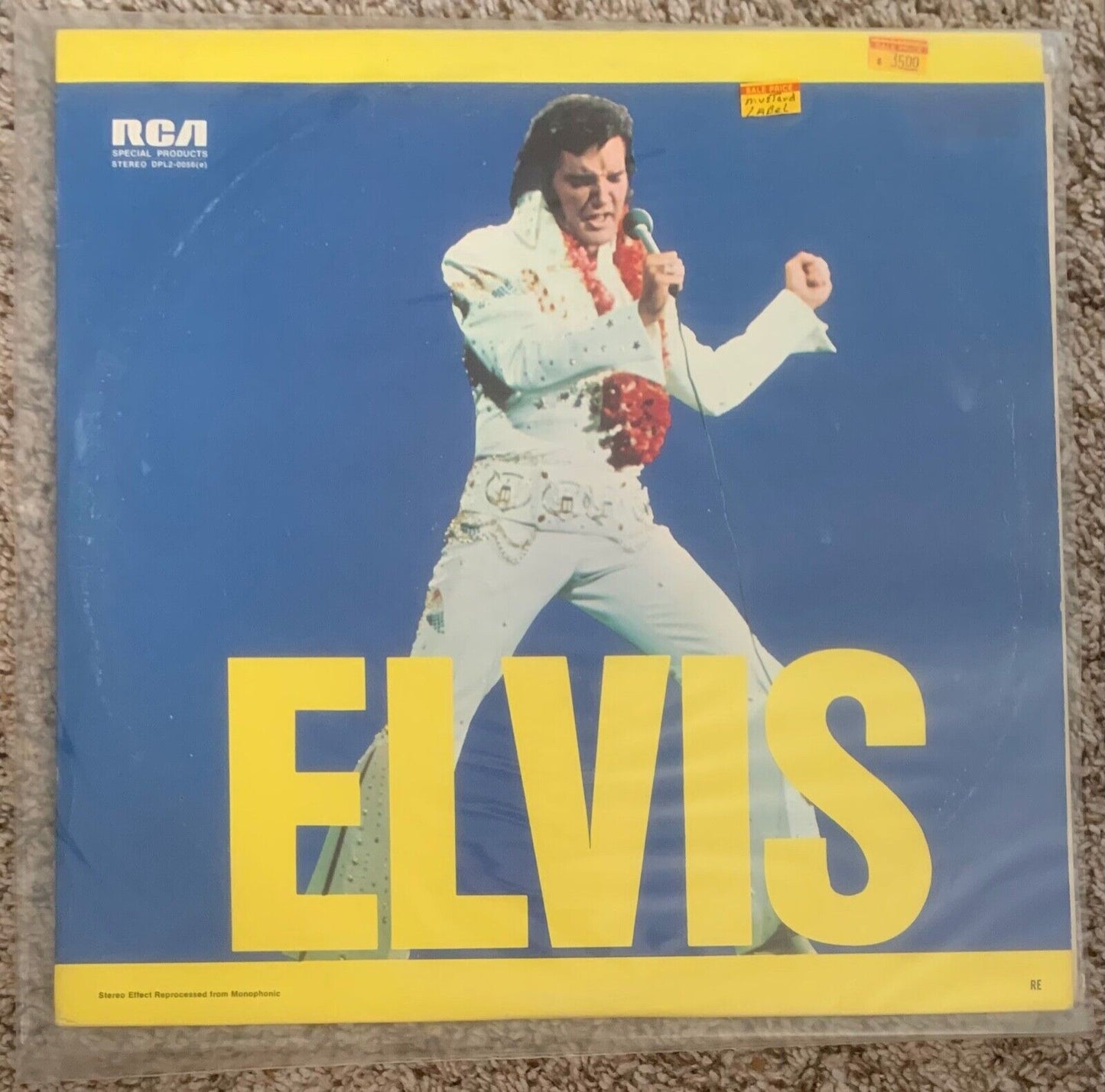 Elvis Presley – self titled- Elvis yellow & blue 2 LP album DPL2-0056A1
