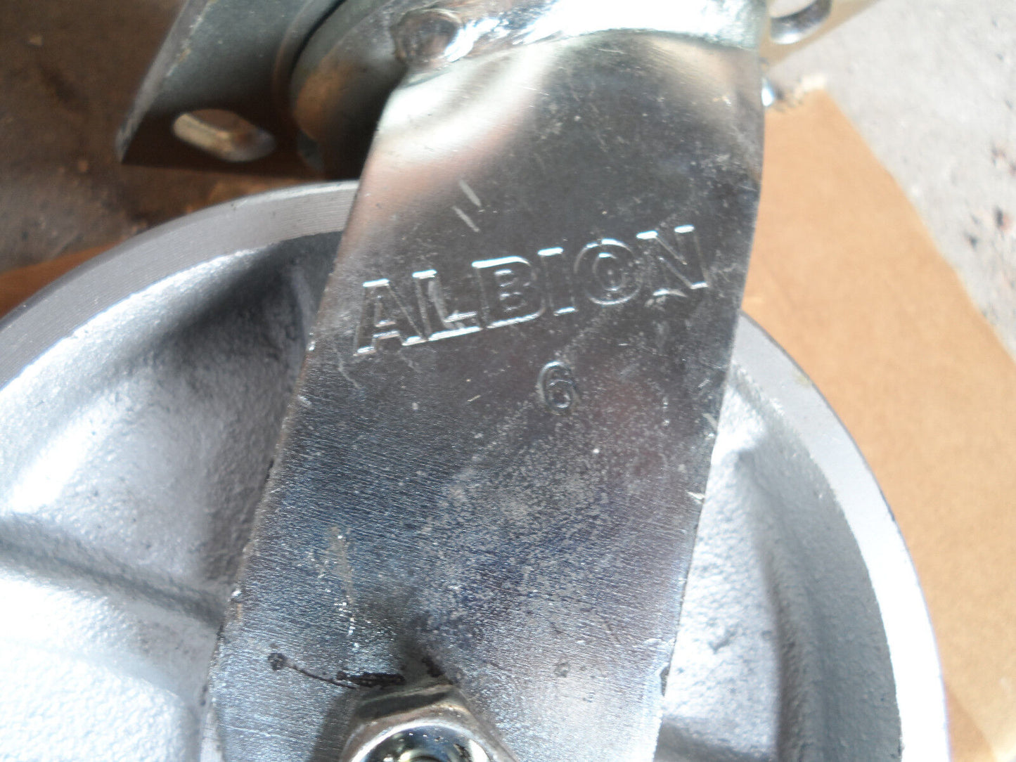 Albion Swivel Plate Caster, 6" Forged Steel Wheel