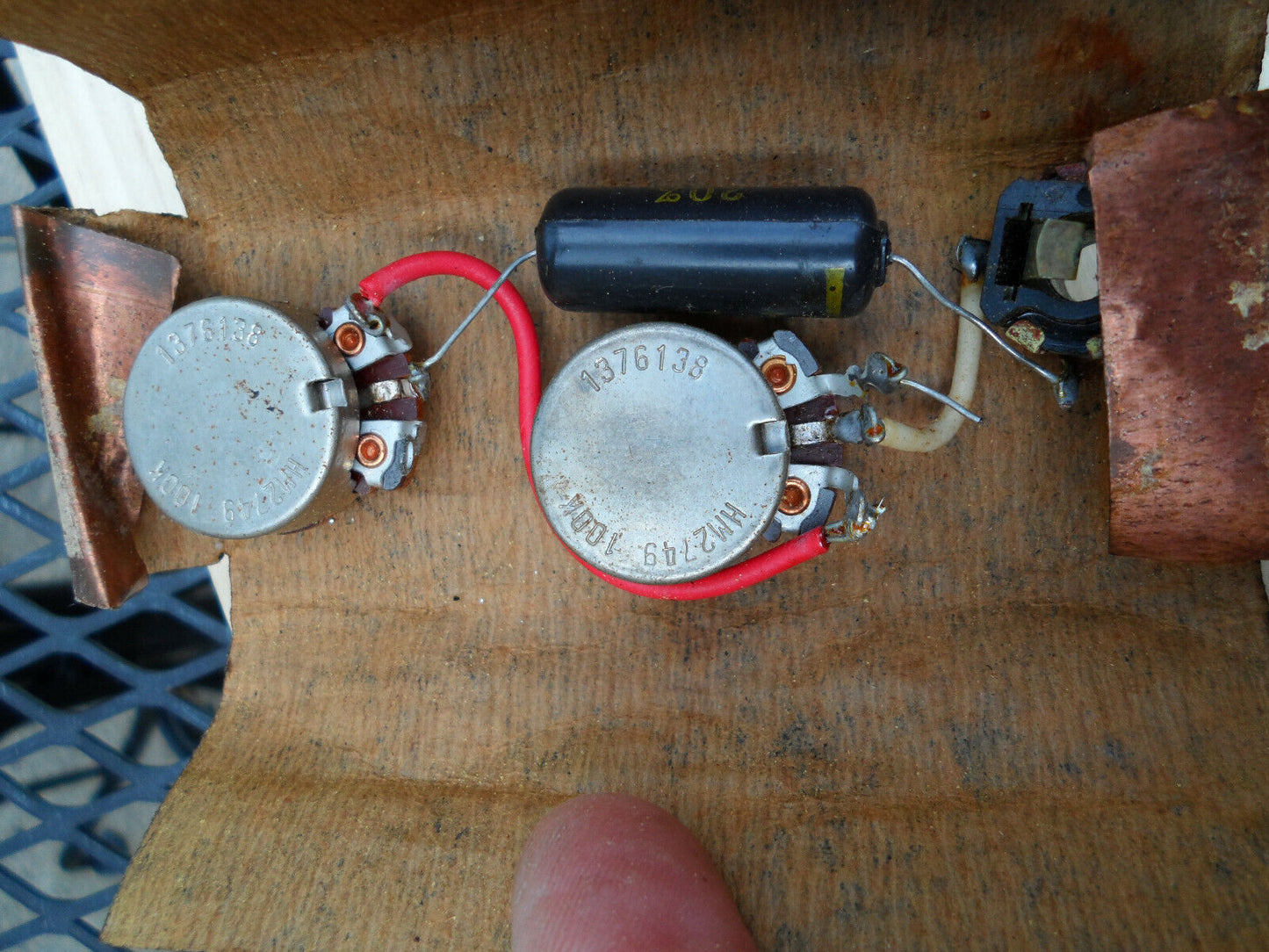 Rare Vintage 1961 Danelectro Potentiometers Pots Jack Cap