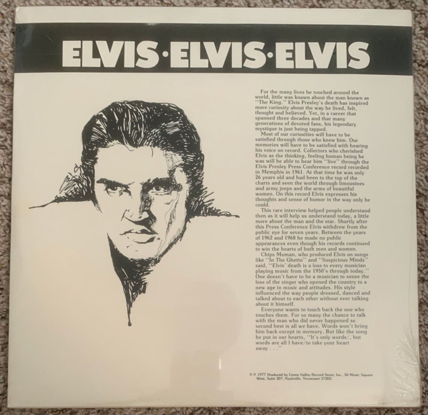 Elvis Presley -Final Edition Exclusive Live Press Conference Feb 1961 Sealed LP