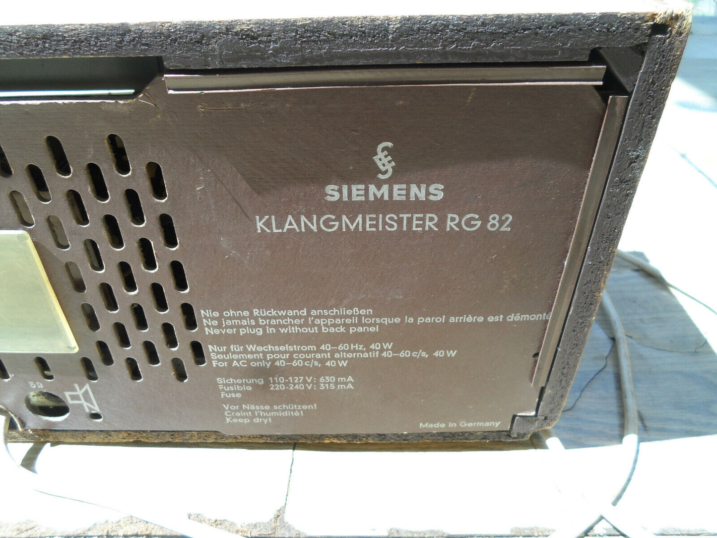 Siemens KlangMeister RG84 German Tube Radio