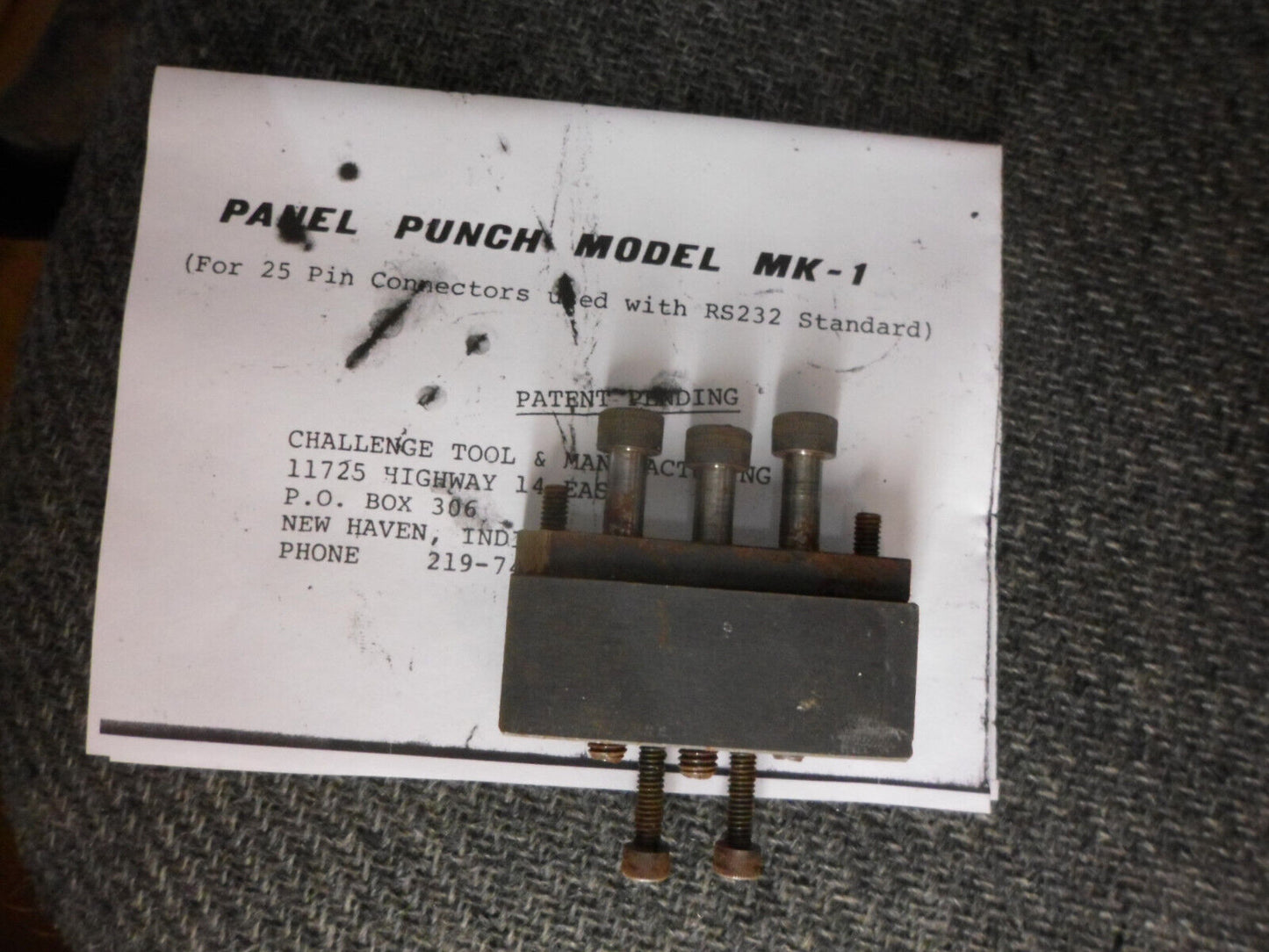MK1 SUBMINIATURE PANEL PUNCH SPC